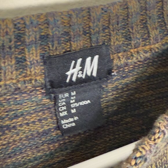 H&M Sweater Pullover Green Cotton Men sz M - Picture 4 of 5